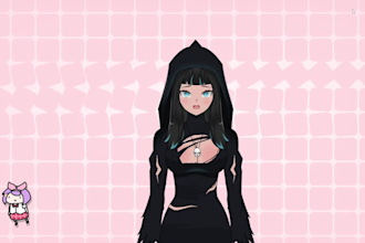 draw and rig male or female live2d vtuber model rigging 3d vtuber commission