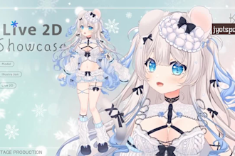 draw and rig live 2d vtuber model, 2d vtuber model, vtuber rigging, vtuber model