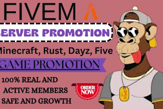 discord advertising, gaming promotion, rust, fivem, rp, discord server promotion