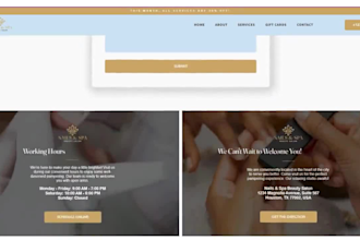 design wix nail salon website nail technician booking beauty salon website