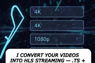 professionally transcode your videos to hls m3u8 ts mp4 4k 1080p