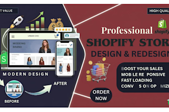 design, redesign or clone shopify store and shopify dropshipping website