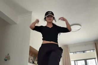 create a tiktok dance video, challenge dance, rock video dance
