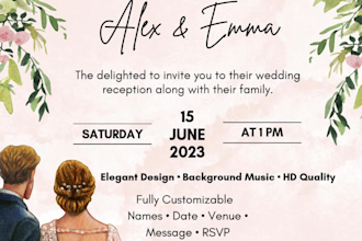create digital video invitations for weddings and events