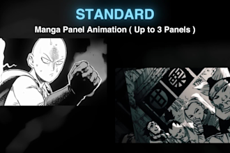 create dynamic manga style animation with your character or manga panels