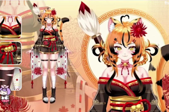 design pro 3d 2d vtuber model live2d vtuber rigging nsfw art vtuber commission