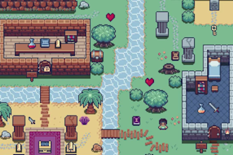 design top down rpg worlds, tilesets and tilemaps ready for playable environment