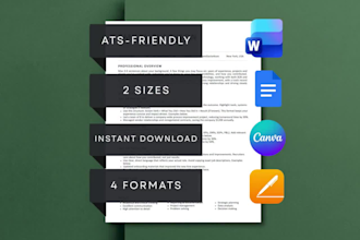 build a modern resume or ats friendly cv also rewrite old cv resume template