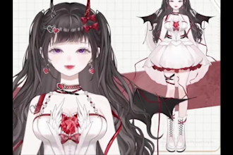 design and rig anime live 2d vtuber model live2d vtuber rigging vtube prprlive
