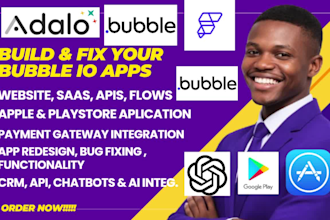 develop bubble io web app bubble developer bubble app mvp saas website
