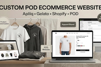 do shopify wix squarespace apliiq gelato printify zakeke pod website