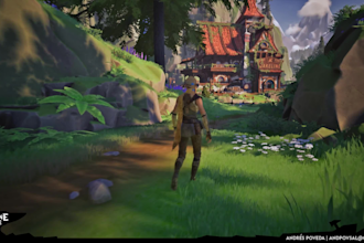 design 3d game environment and 3d art model