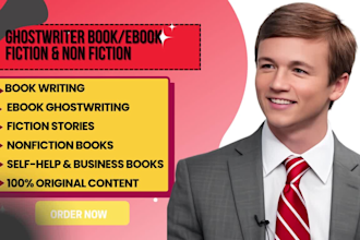 ghostwrite fiction and nonfiction book or ebook