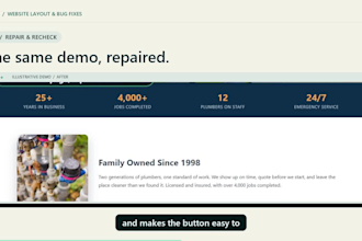 fix website layout and CSS or javascript bugs