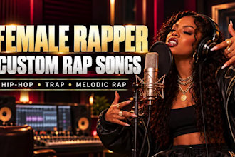create custom female rap songs with verses hooks and vocals