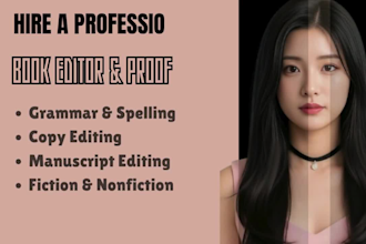 edit and proofread your book or manuscript