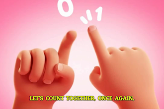 create engaging 3d pixar style animation, nursery rhyme videos for kids learning