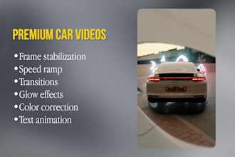 professionally edit car video with effects for reels