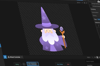 animate your mascot character in rive with state machine or lottie json ready