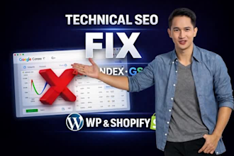 fix technical SEO 404 errors indexing and gsc issues for wordpress and shopify