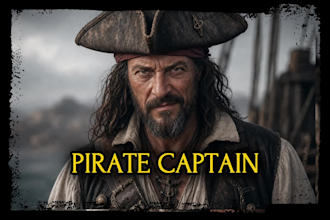 voice a swashbuckling pirate captain