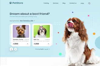 design a high converting shopify pet store for pet dropshipping and pet brand