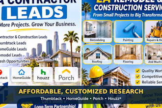 construction leads for contractors and remodelers