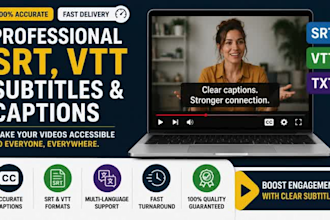 create professional srt vtt subtitles and captions