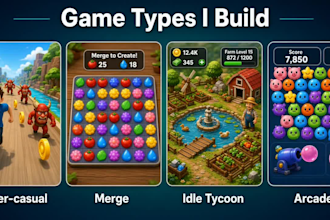 develop a unity 2d or 3d mobile game for android, ios, and webgl