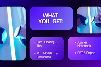 deliver your complete ml project with eda and models and PPT and report fast