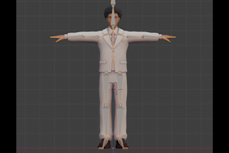 make stylized lowpoly character in ps1 ps2 n64 psx style for animation and game