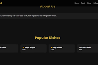design a modern responsive restaurant website