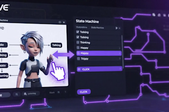 create rive state machine with interactive controls