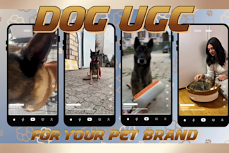 create ugc for pet products with my wonderful dog