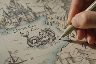 draw hand drawn fantasy, resort, visitor and park maps