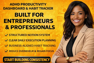 build a notion habit tracker and notion productivity dashboard for adhd