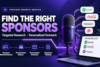 research podcast sponsors and manage targeted outreach