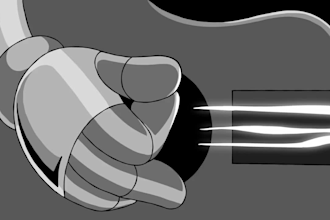 animate a custom retro rubberhose character animation, vintage mascot