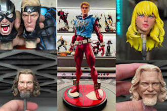 3d print and paint action figure anime model 3d statue resin miniature painting