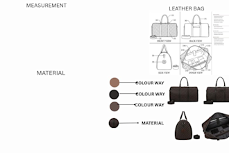 create leather goods tech packs for bags, belts and wallet