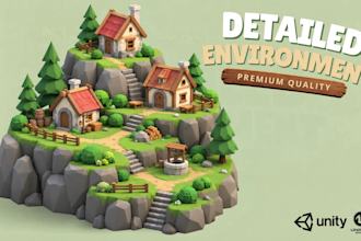 create a stylized low poly 3d game environment for your game