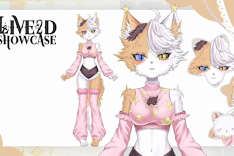 do furry vtuber model live2d vtuber rigging vtuber vrc avatar model vtube studio