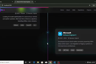 create modern portfolio website