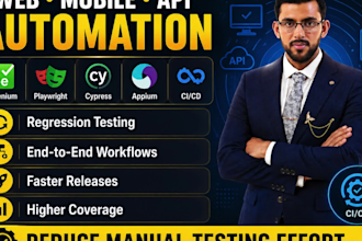 automate web mobile and API testing using selenium and appium