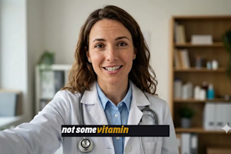create an ai medical spokesperson ugc video ad in the lab coat for brands tiktok