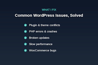 customize, fix and optimize your wordpress site