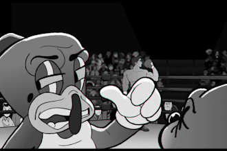 do retro rubber hose animation, vintage cartoon, retro cartoon, mascot, cuphead