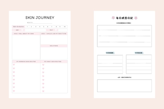 minimalist planner or journal design