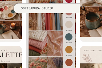 design a cohesive color palette and visual mood board
