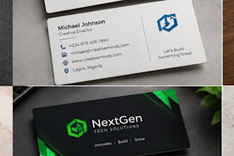design a professional and modern business card